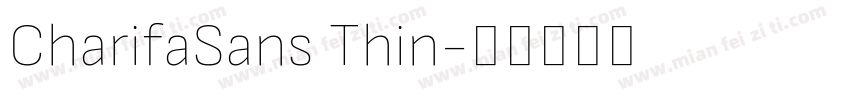 CharifaSans Thin字体转换